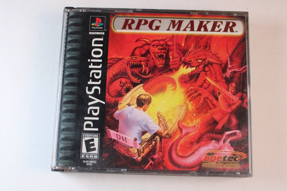 RPG Maker (Sony Playstation 1, PS1, 2000) Authentic, W/ both manials, tested